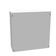Milbank 16x6x16 Screw Cover Type 1 UL Listed Steel Knockouts ANSI 61 Gray Cover With Teardrop Slots Mounting Holes In Back