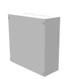 Milbank 16x6x16 Screw Cover Type 1 UL Listed Steel Knockouts ANSI 61 Gray Cover With Teardrop Slots Mounting Holes In Back