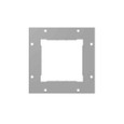 Milbank Wireway End Flange Type 1 4X4 Screw Cover ANSI 61 Gray Steel