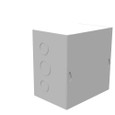 Milbank 6x4X6 Screw Cover Type 1 UL Listed Steel Knockouts ANSI 61 Gray Cover With Teardrop Slots Mounting Holes In Back
