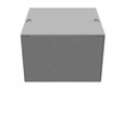 Milbank 6x4X6 Screw Cover Type 1 UL Listed Steel Knockouts ANSI 61 Gray Cover With Teardrop Slots Mounting Holes In Back