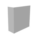 Milbank 24X8x24 Screw Cover Type 1 UL Listed Steel No Knockouts ANSI 61 Gray Cover With Teardrop Slots Mounting Holes In Back