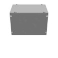 Milbank 8x12x8 Screw Cover Wireway Type 1 UL Listed Steel No Knockouts ANSI 61 Gray