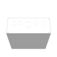 Milbank 10x4X10 Screw Cover Type 1 UL Listed Steel Knockouts ANSI 61 Gray Cover With Teardrop Slots Mounting Holes In Back
