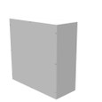 Milbank 30x12x30 Screw Cover Type 1 UL Listed Steel No Knockouts ANSI 61 Gray Cover With Teardrop Slots Mounting Holes In Back