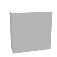 Milbank 30x12x30 Screw Cover Type 1 UL Listed Steel No Knockouts ANSI 61 Gray Cover With Teardrop Slots Mounting Holes In Back