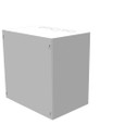 Milbank 12x8x12 Screw Cover Type 1 UL Listed Steel Knockouts ANSI 61 Gray Cover With Teardrop Slots Mounting Holes In Back