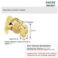 Emtek Emtek Classic Brass Key In Knobset - Egg Knob with Rosette Options - Single Cylinder EMTEK-EGG-KNOB-KEY-IN-LOCKSET