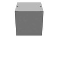 Milbank 6x6x6 Screw Cover Type 1 UL Listed Steel Knockouts ANSI 61 Gray Cover With Teardrop Slots Mounting Holes In Back