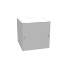 Milbank 6x6x6 Screw Cover Type 1 UL Listed Steel No Knockouts ANSI 61 Gray Cover With Teardrop Slots Mounting Holes In Back