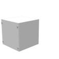 Milbank 8x8x8 Screw Cover Type 1 UL Listed Steel No Knockouts ANSI 61 Gray Cover With Teardrop Slots Mounting Holes In Back