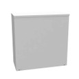 Milbank 18x8x18 Screw Cover Type 3R UL Listed Steel No Knockouts ANSI 61 Gray Quad D Knockout For Lock Emboss Mounting Holes In Back