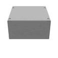 Milbank 8x4X8 Screw Cover Type 1 UL Listed Steel Knockouts ANSI 61 Gray Cover With Teardrop Slots Mounting Holes In Back