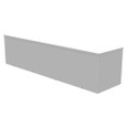 Milbank 12x48x12 Screw Cover Wireway Type 3R UL Listed Steel No Knockouts ANSI 61 Gray Quad D Knockout For Lock