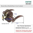 Emtek Emtek Sandcast Bronze Key In Leverset - Durango Lever with Rosette Options - Single Cylinder EMTEK-DURANGO-LEVER-KEY-IN-LOCKSET