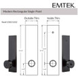 Emtek Emtek 5302 Modern Rectangular Single Point Lockset with Round Knobs - Single Cylinder EMTEK-5302-ROU