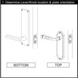Emtek Emtek 5302 Modern Rectangular Single Point Lockset with Round Knobs - Single Cylinder EMTEK-5302-ROU