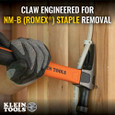 Klein Tools Straight-Claw Hammer, 18-Ounce, 15-Inch