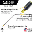 Klein Tools Rapi-Driv® Screwdriver, 3/16-Inch Cabinet Tip, 6-Inch Shank