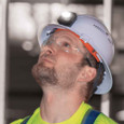 Klein Tools Rechargeable Headlamp with Silicone Strap, 400 Lumens, All-Day Runtime