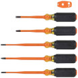 Klein Tools Screwdriver Set, 1000V Slim-Tip Insulated and Magnetizer, 6-Piece