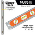 Klein Tools Aluminum Torpedo Level Rare-Earth Magnet, 9-Inch