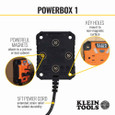 Klein Tools PowerBox 1, Magnetic Mounted Power Strip with Integrated LED Lights