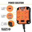 Klein Tools PowerBox 1, Magnetic Mounted Power Strip with Integrated LED Lights