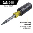 Klein Tools Multi-Bit Screwdriver / Nut Driver, 11-in-1, Ph, Sl, Sq, TORX® Bits