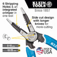Klein Tools Klein-Kurve® Heavy-Duty Wire Stripper / Cutter / Crimper Multi Tool, 8-20 AWG