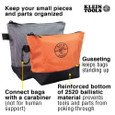 Klein Tools Zipper Bag, Stand-Up Tool Pouch, 2-Pack