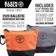 Klein Tools Zipper Bag, Stand-Up Tool Pouch, 2-Pack