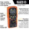 Klein Tools Slim Digital Multimeter, TRMS Auto-Ranging, 600V, Temp