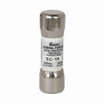 Bussmann Eaton series SC fuse, Current-limiting time-delay fuse, Rejection style, 15 A, Class G, Non-indicating, Ferrule end x ferrule end, 12 sec at