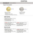 Emtek 8450 Regular Deadbolt - Classic Brass - Single Cylinder