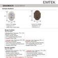 Emtek 8466 #8 Deadbolt - Brass - Single Cylinder