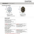 Emtek 8459 Knoxville Deadbolt - Brass - Single Cylinder