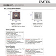 Emtek 8454 Arts & Crafts Deadbolt - Brass - Single Cylinder