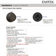 Emtek 8450 Regular Sandcast Bronze Deadbolt - Single Cylinder