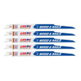 Lenox LENOX Wood Cutting Reciprocating Saw Blade With Power Blast Technology, Bi-Metal, 9-Inch, 6 Tpi, 5/Pk