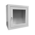 Larsens VC Series ADA Compliant Valve Cabinet, surface-mount configuration, full-glass door, front view