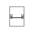 Corbin Russwin ED3655 Series Crossbar Mortise Exit Device, Panic, Classroom, Right Hand Reverse, Satin Stainless Steel