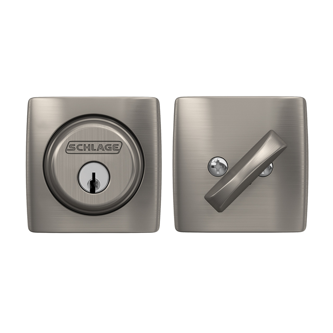 Schlage B62 Satin Nickel Double Cylinder Deadbolt, B62 619