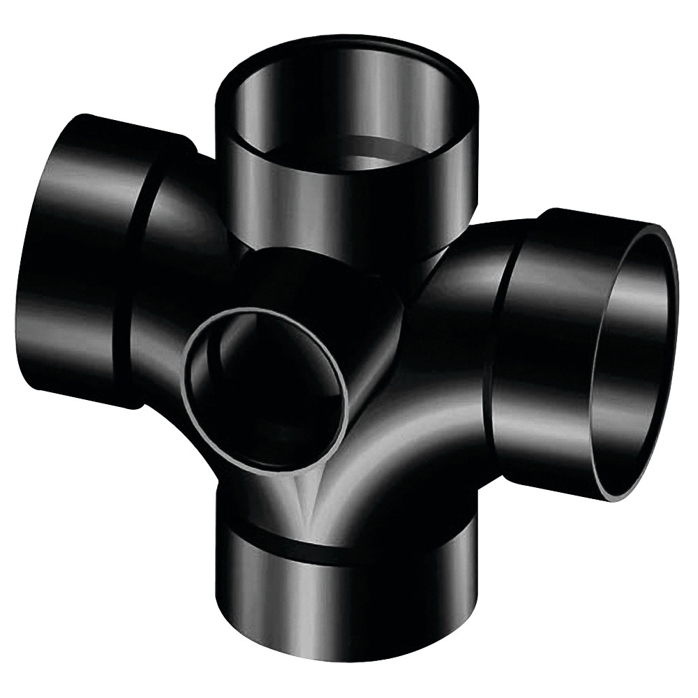 Nibco 5835-9 Double Sanitary Tee with 90-Degree Inlet Hub - ABS