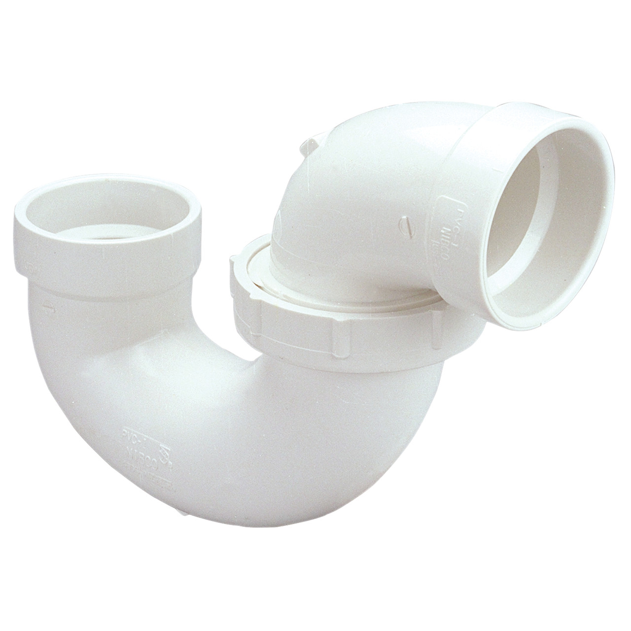 Nibco 4895 P-Trap with Union Joint Hub x Hub - PVC DWV - Fast Free