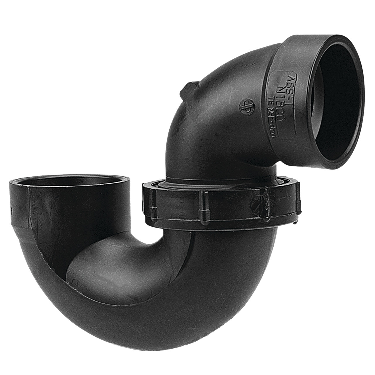 Nibco 5895 P-Trap with Union Joint Hub x Hub - ABS DWV - Fast Free
