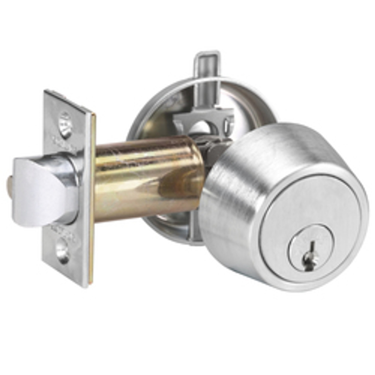 Schlage B662P 606 Grade 1 Double Cylinder Deadbolt 2-3/4 Backset  Conventional 6-Pin Cylinder Keyed 5 Satin Brass Finish 