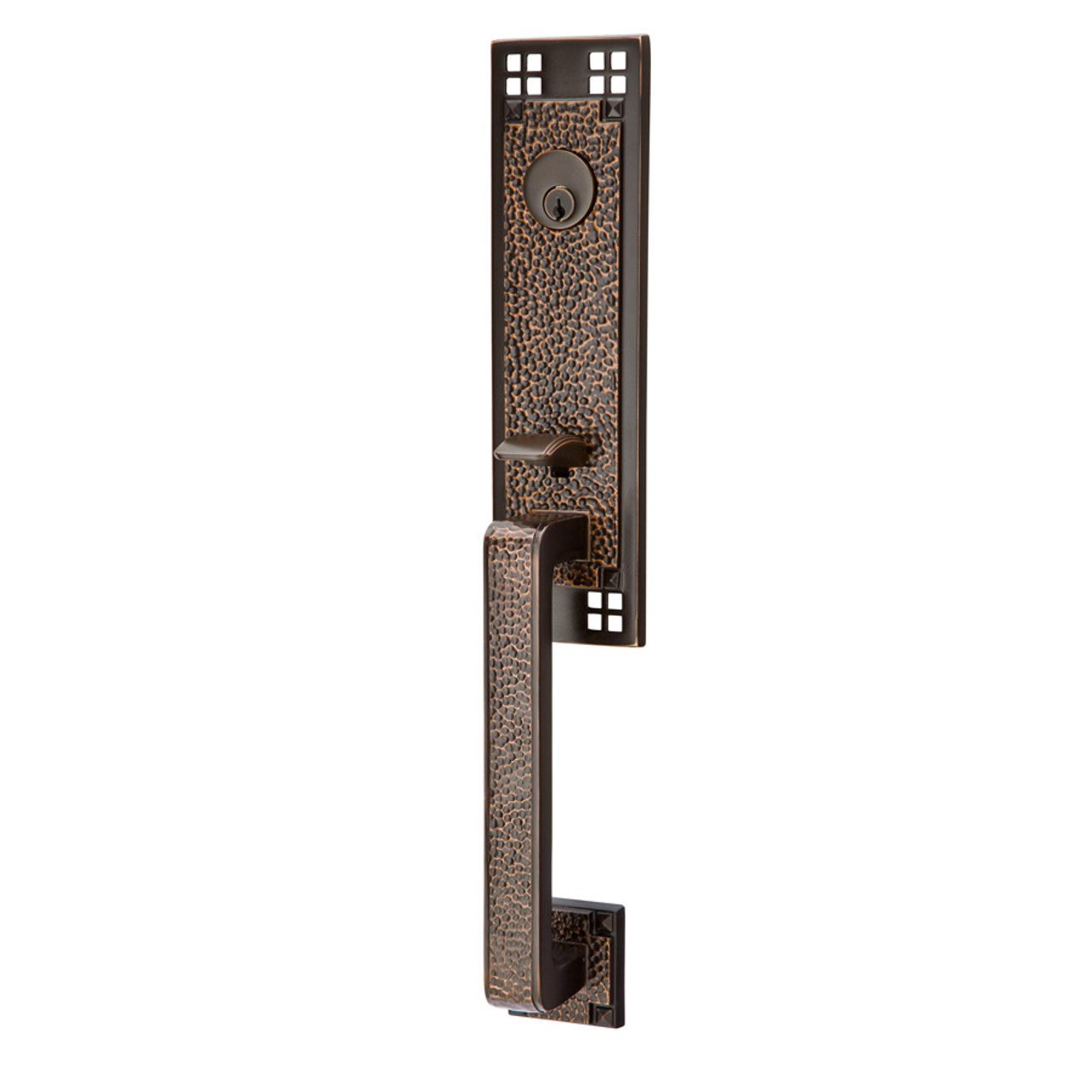 Emtek 4828 Davos Double Cylinder Keyed Entry Brass Modern Handleset