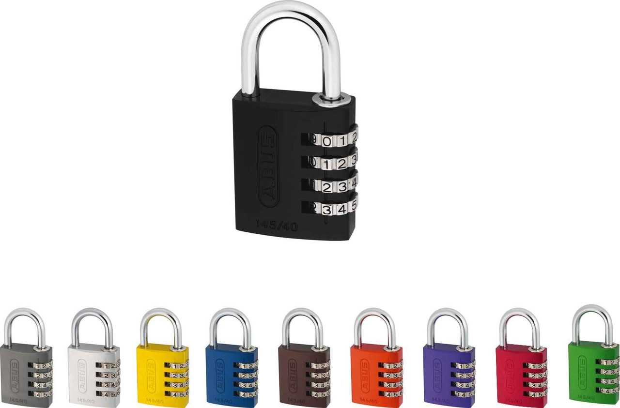 ABUS 145/40 C 4 Digit Combination Lock-Tag, 15/64