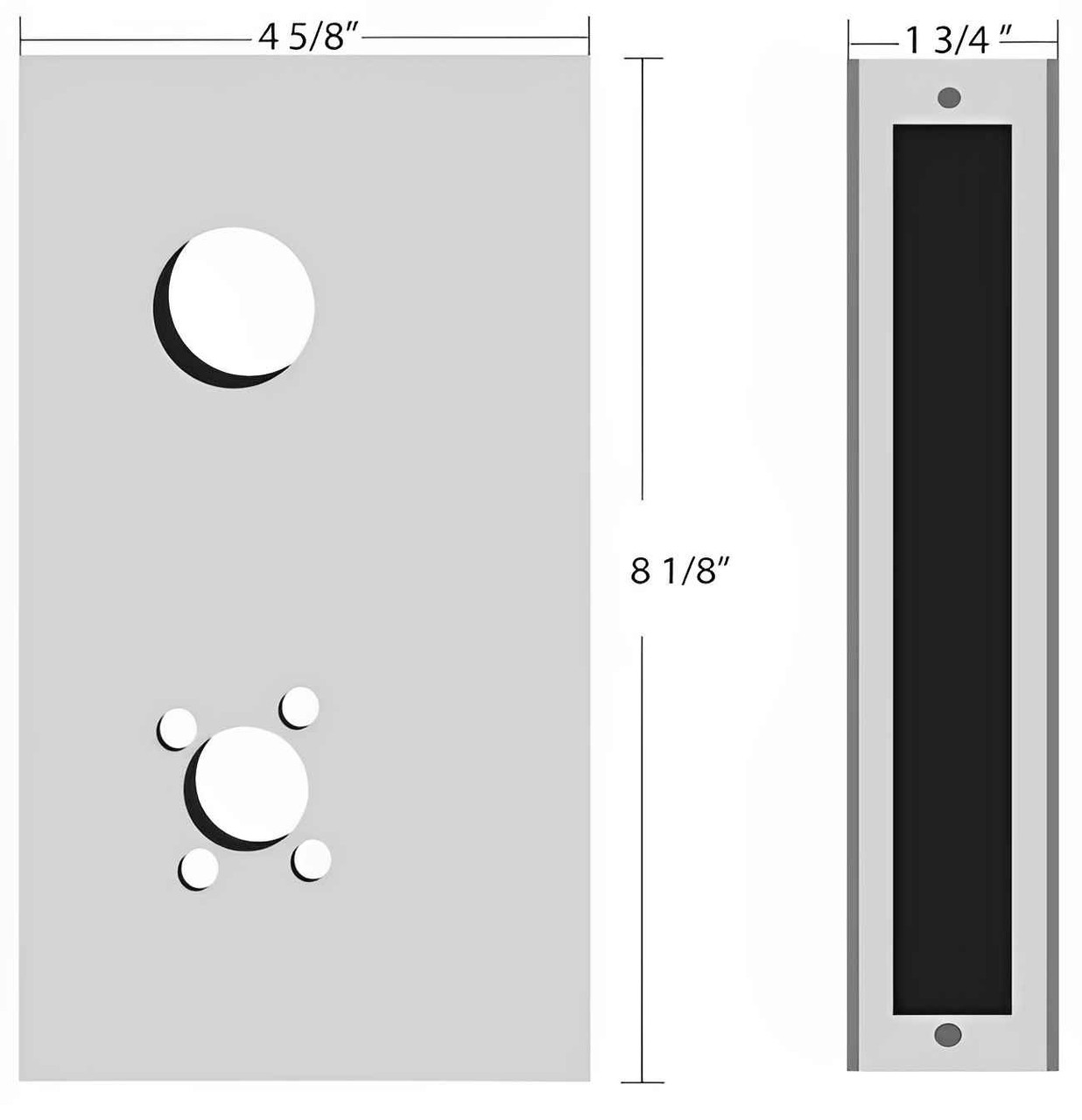 Keedex K-BXMOR1 Weldable Gate Box for Mortise Locks, Schlage